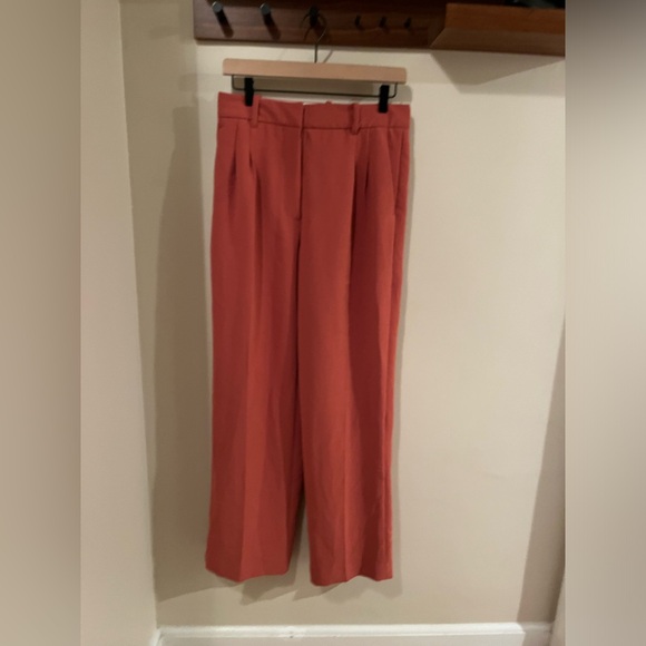 Wilfred The Effortless Pant High-Waisted Wide-Leg Pants - Warm Sienna Red Pink 8 - Picture 4 of 7